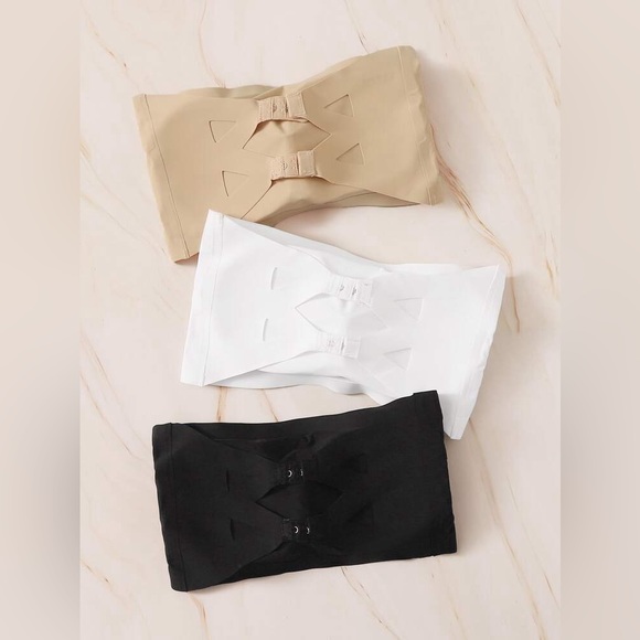 3-Pack Solid Bandeau Bra Set - Picture 6 of 7